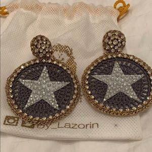 Silver star earrings